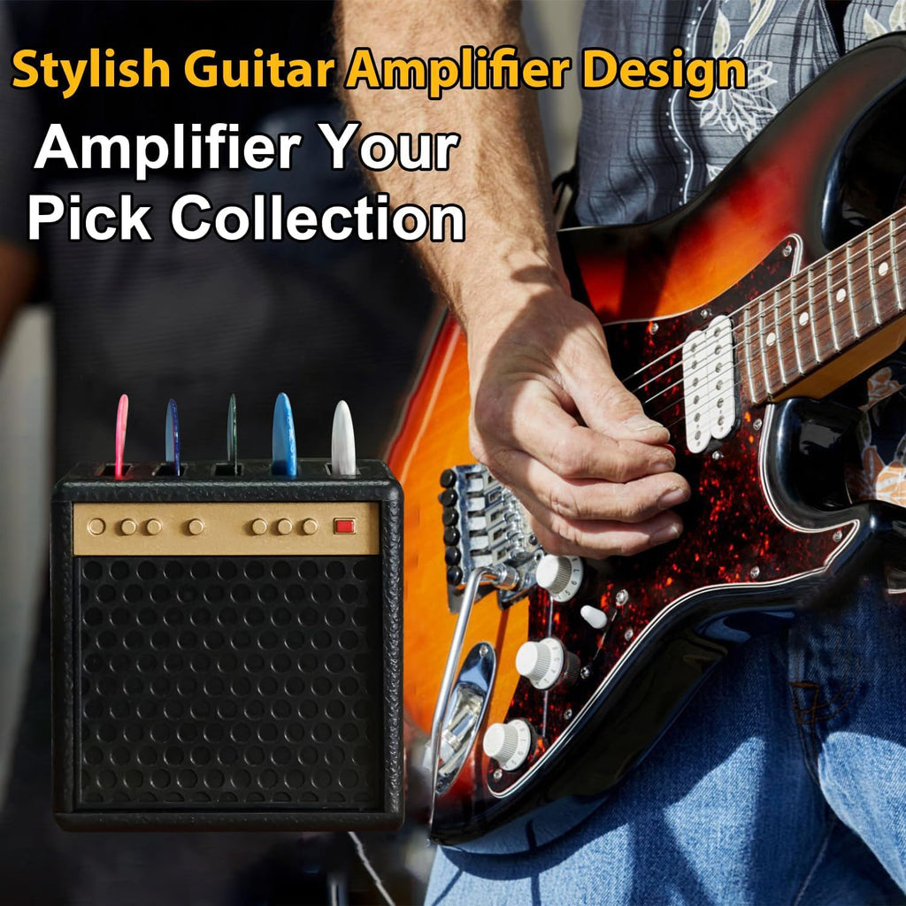Guitar Picks Holder Box with 5 Guitar Picks F8467