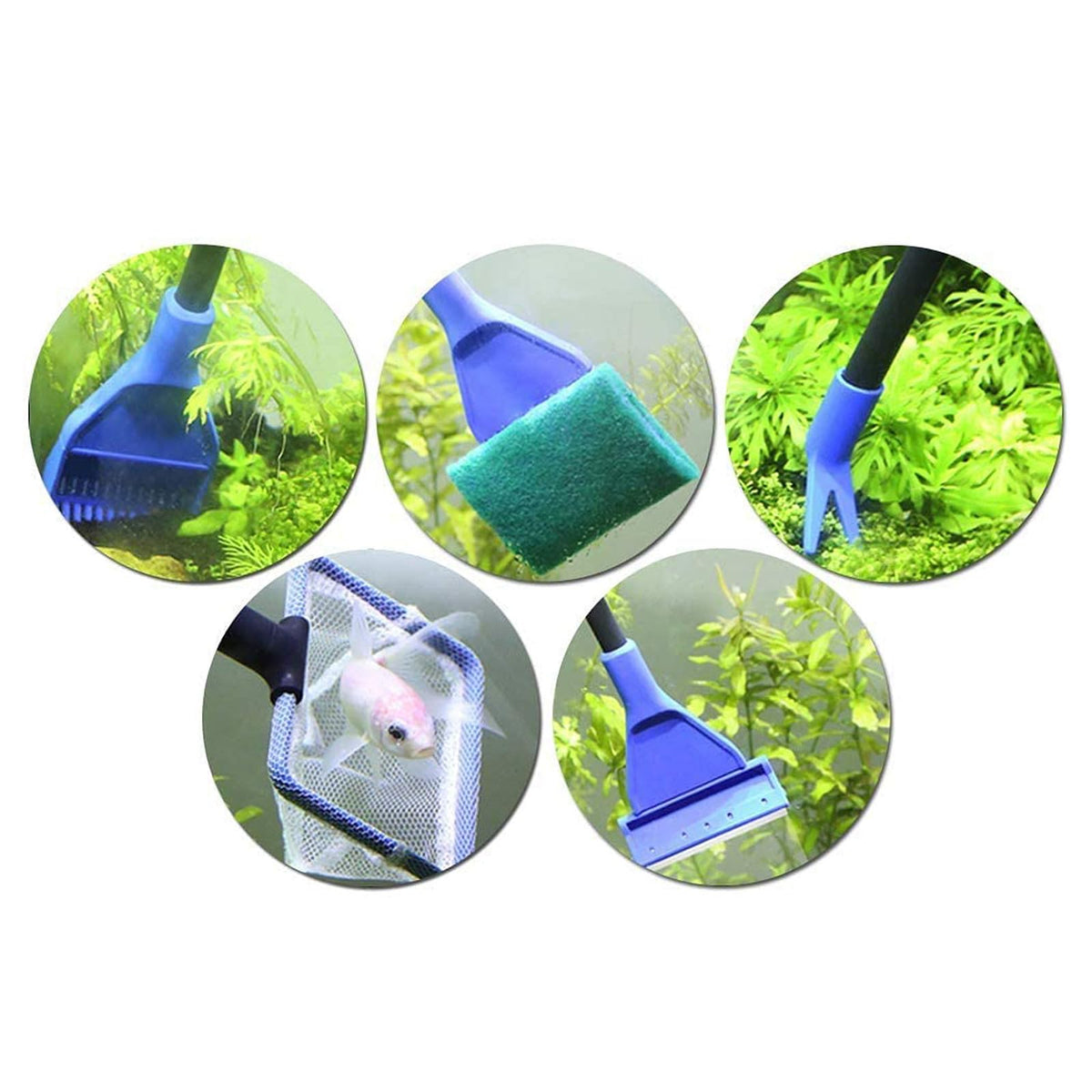 5 in 1 Fish Tank Siphon Cleaner Brush Set O9909