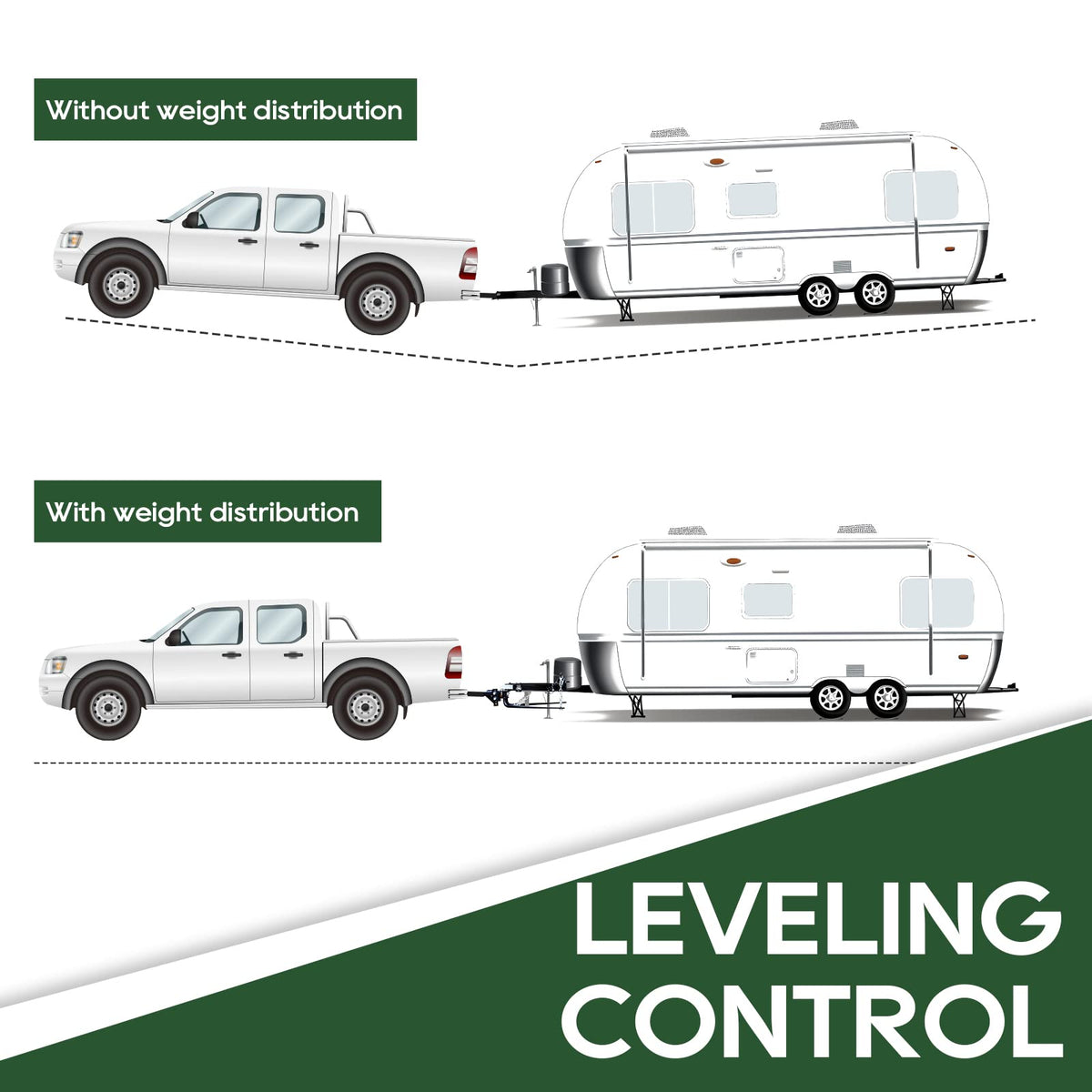 1000lb Weight Distribution Hitch Kit with Sway Control H374526