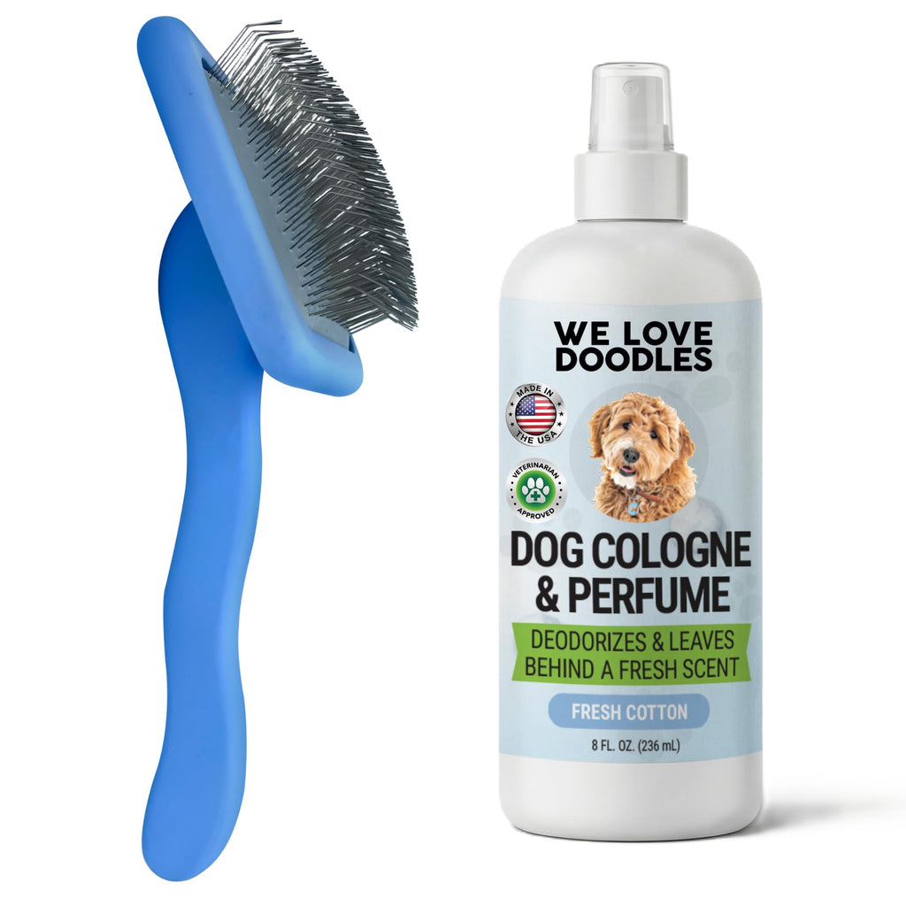 Dog Cologne & Perfume and Large Slicker Brush Bundle P5590