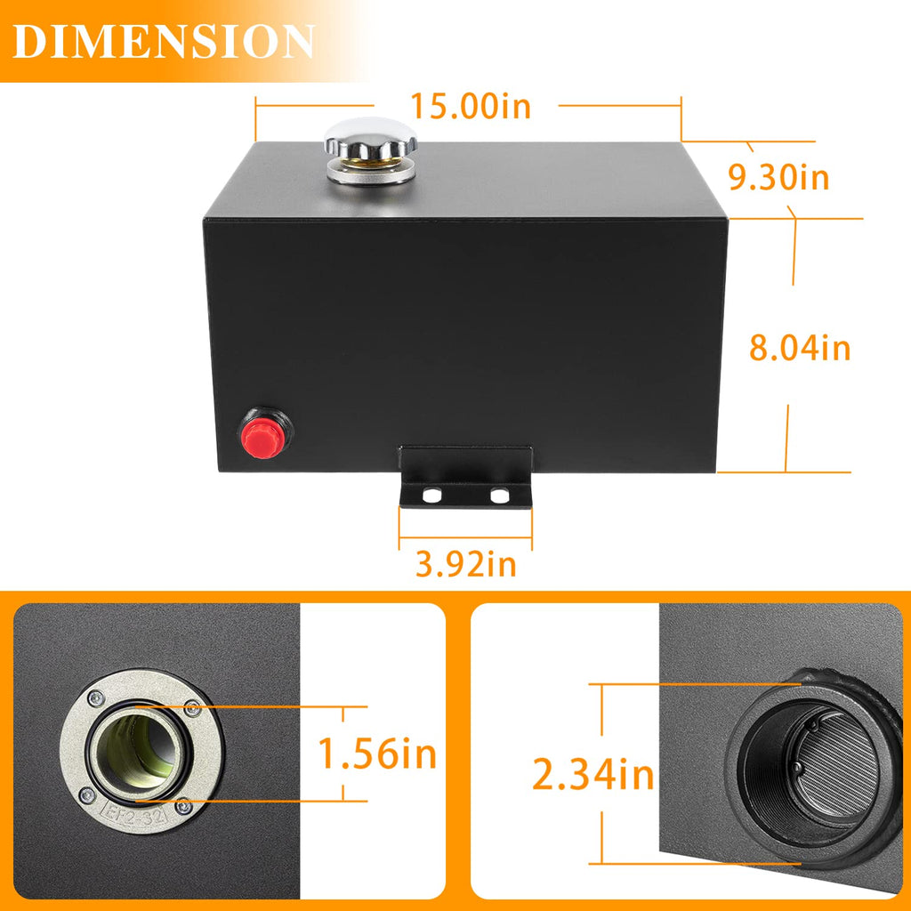 5 Gallon 14 Gauge Steel Hydraulic Fluid Reservoir Tank G186