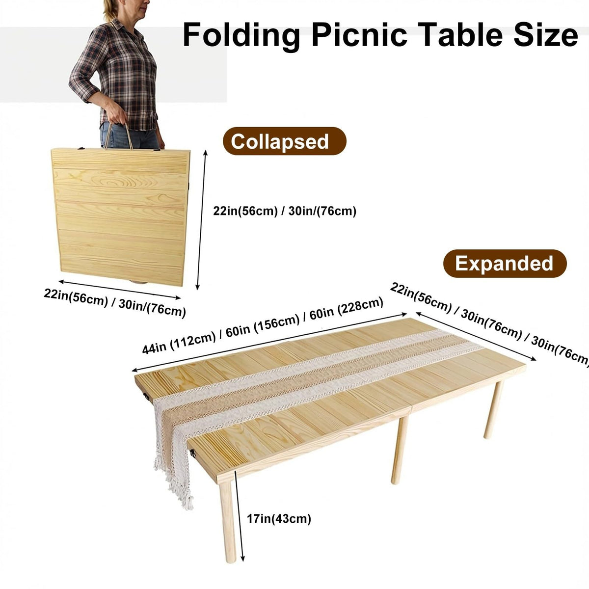 Wood Folding Picnic Table R441