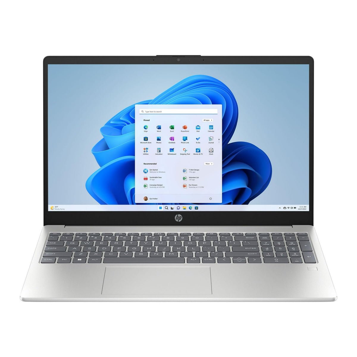 15.6 inch FHD Laptop Intel Core i3-N305 8GB RAM 256GB SSD Silver L13770