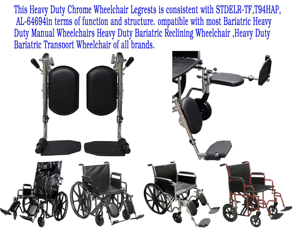 Heavy Duty Wheelchair with Elevating Legs and Aluminum Footplates I8657