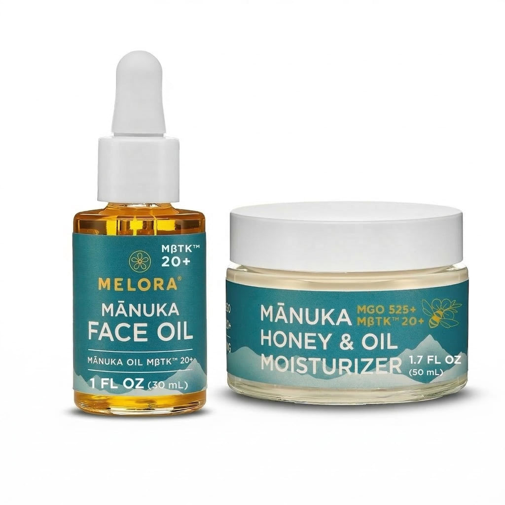 Manuka Honey Moisturizing Face Cream and Face Oil Bundle 1.7 oz W432