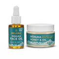 Manuka Honey Moisturizing Face Cream and Face Oil Bundle 1.7 oz W432
