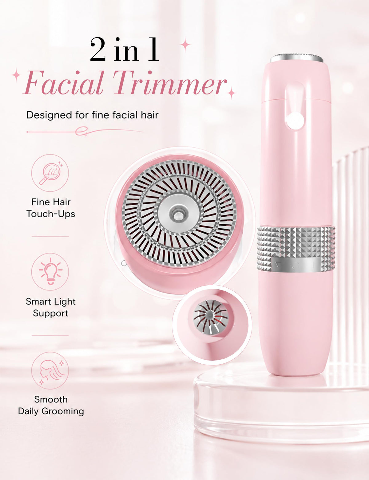 2-in-1 Facial Hair Removal and Eyebrow Trimmer P556