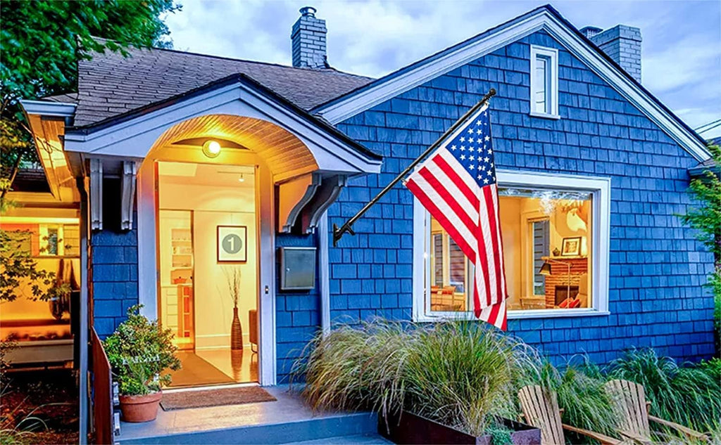 5ft Tangle Free Flag Pole Kit with 3x5 US Flag L59739