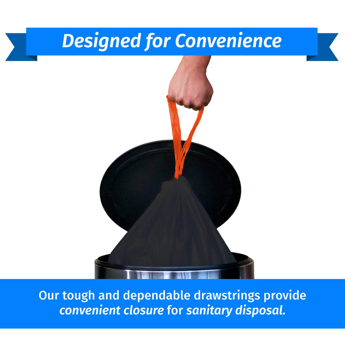 39 Gallon Drawstring Trash Bags X6321