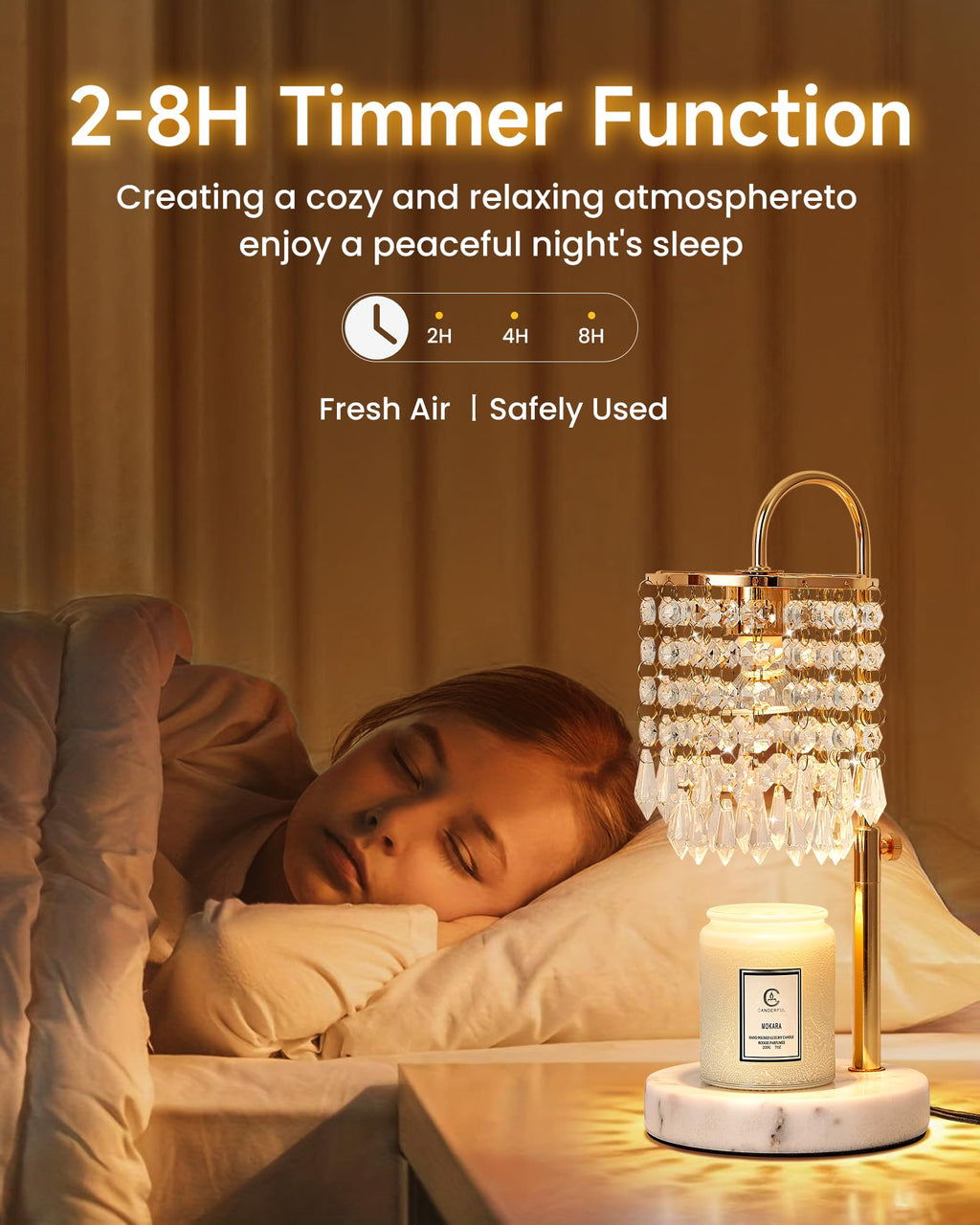 Candle Warmer Lamp with Timer Dimmer and 3 Bulbs P854