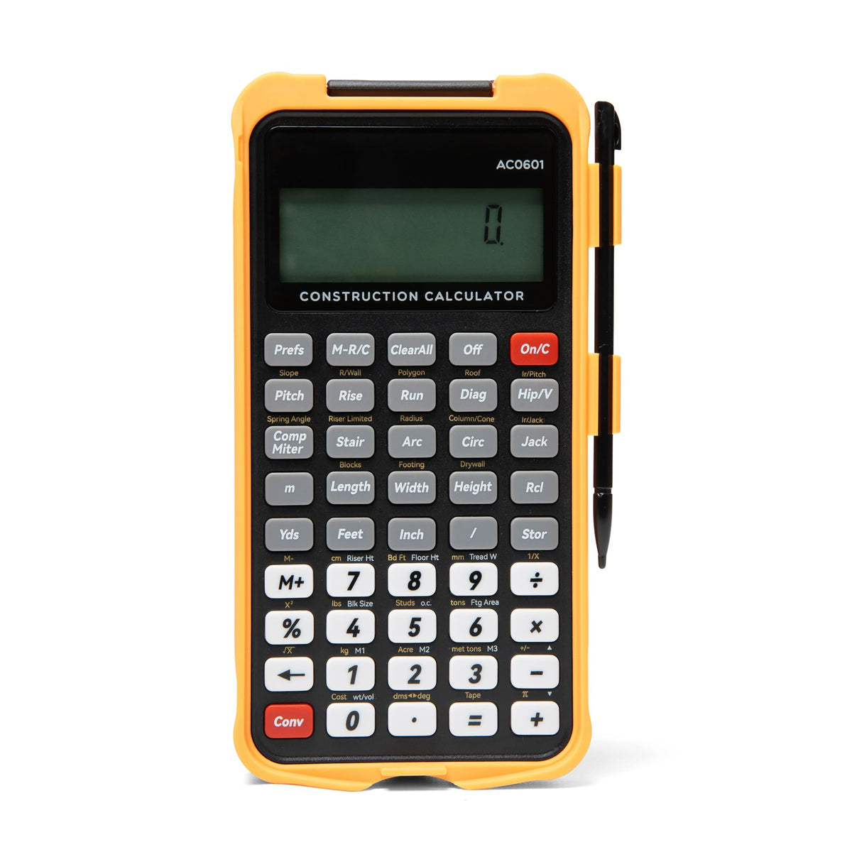 Construction Calculator with Writing Tablet, Feet Inch Fraction J466