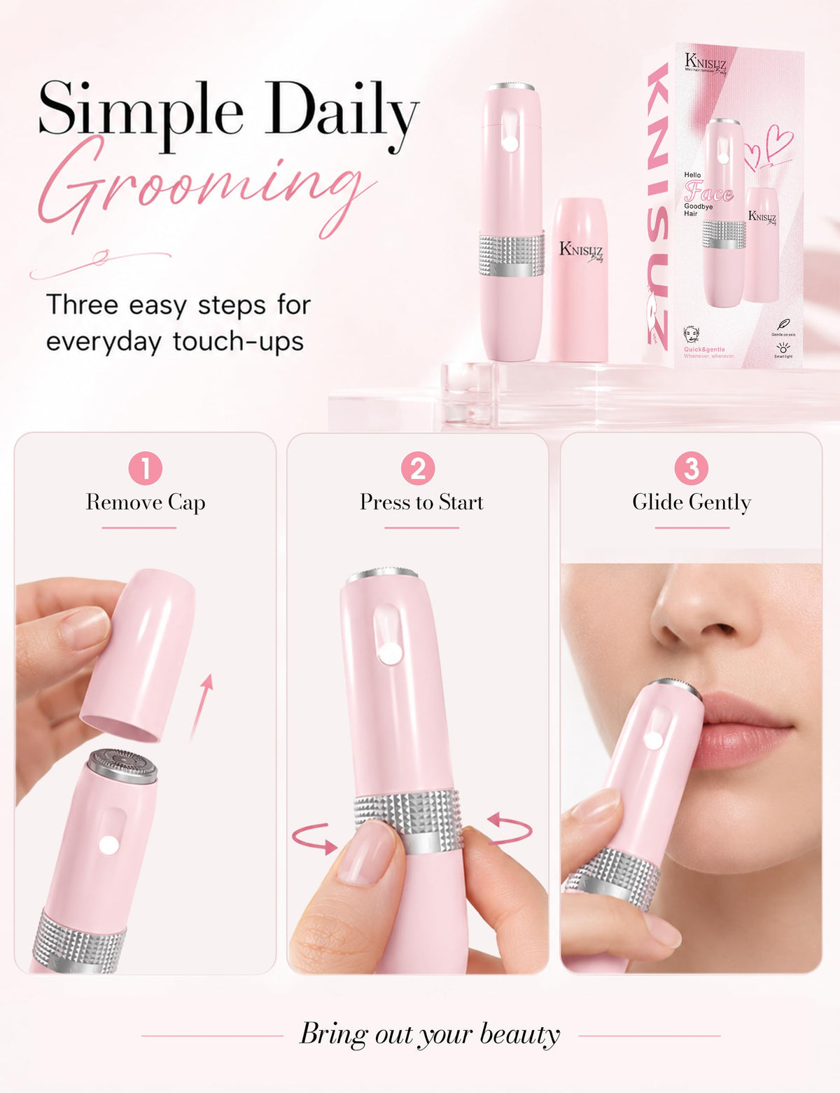 2-in-1 Facial Hair Removal and Eyebrow Trimmer P556