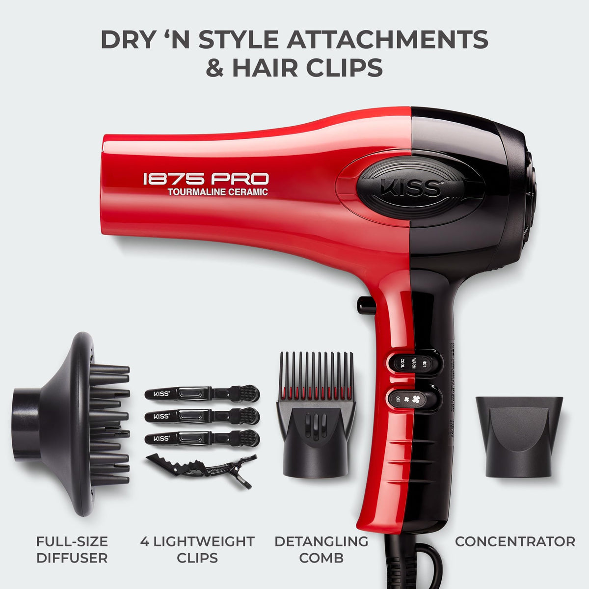 1875 Watt Tourmaline Ceramic Hair Dryer Q104