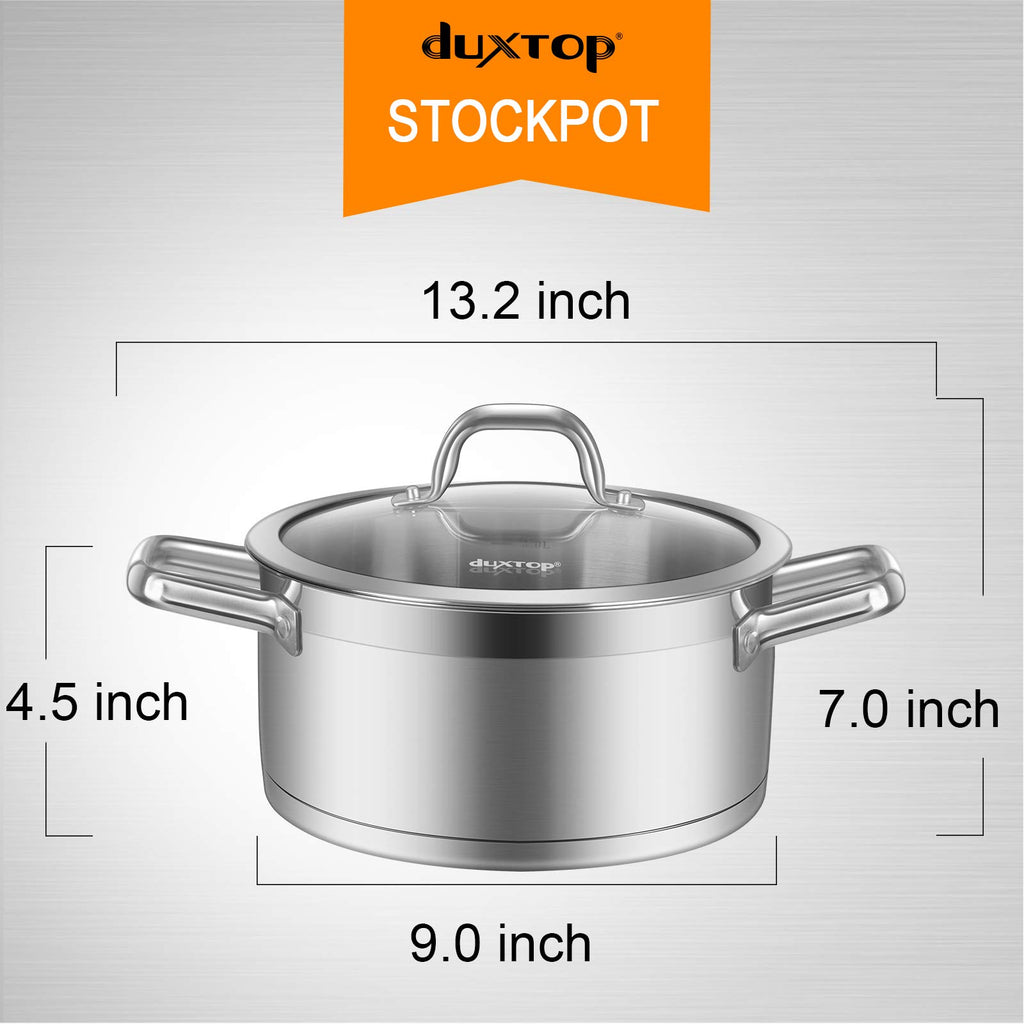 Stainless Steel 4.2 Qt Stock Pot with Lid H679