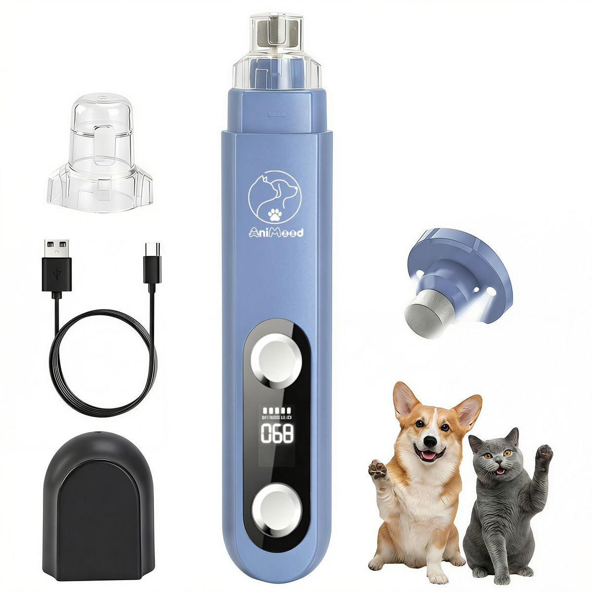 5-Speed Ultra Quiet Dog Nail Grinder with LED Light P28708