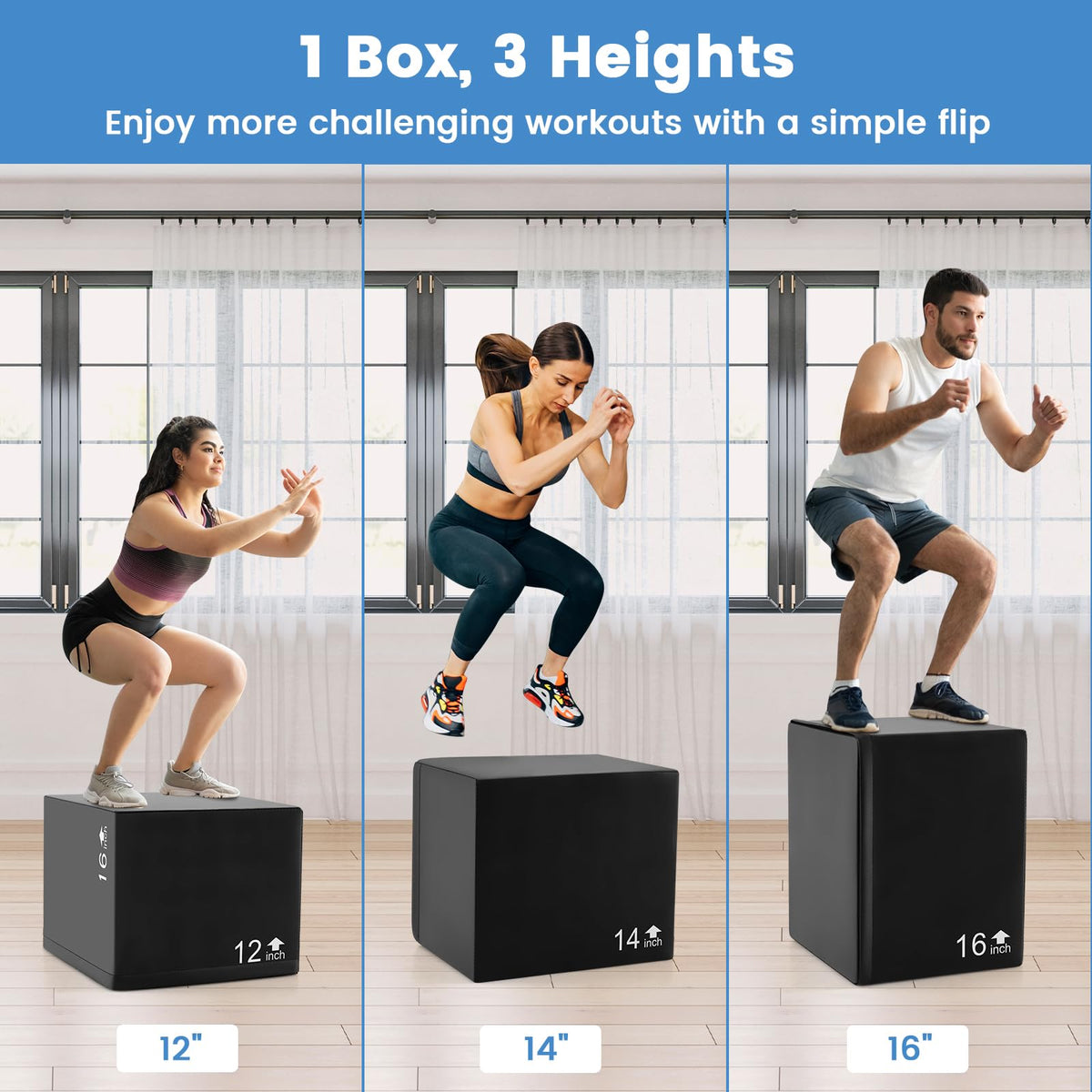 3 in 1 Foam Plyometric Jump Box A356