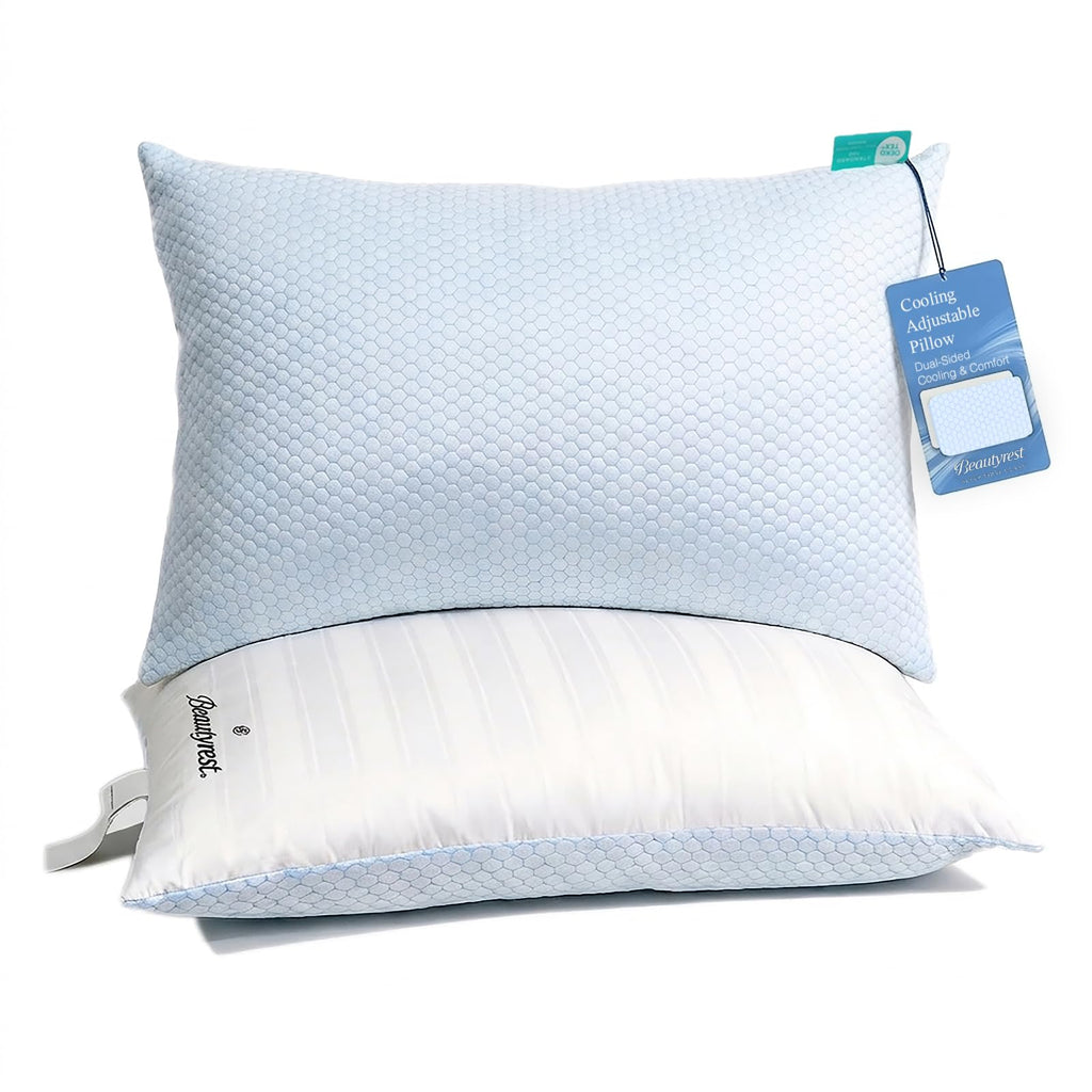 King Size Set of 2 Down Alternative Cooling Pillows L975133