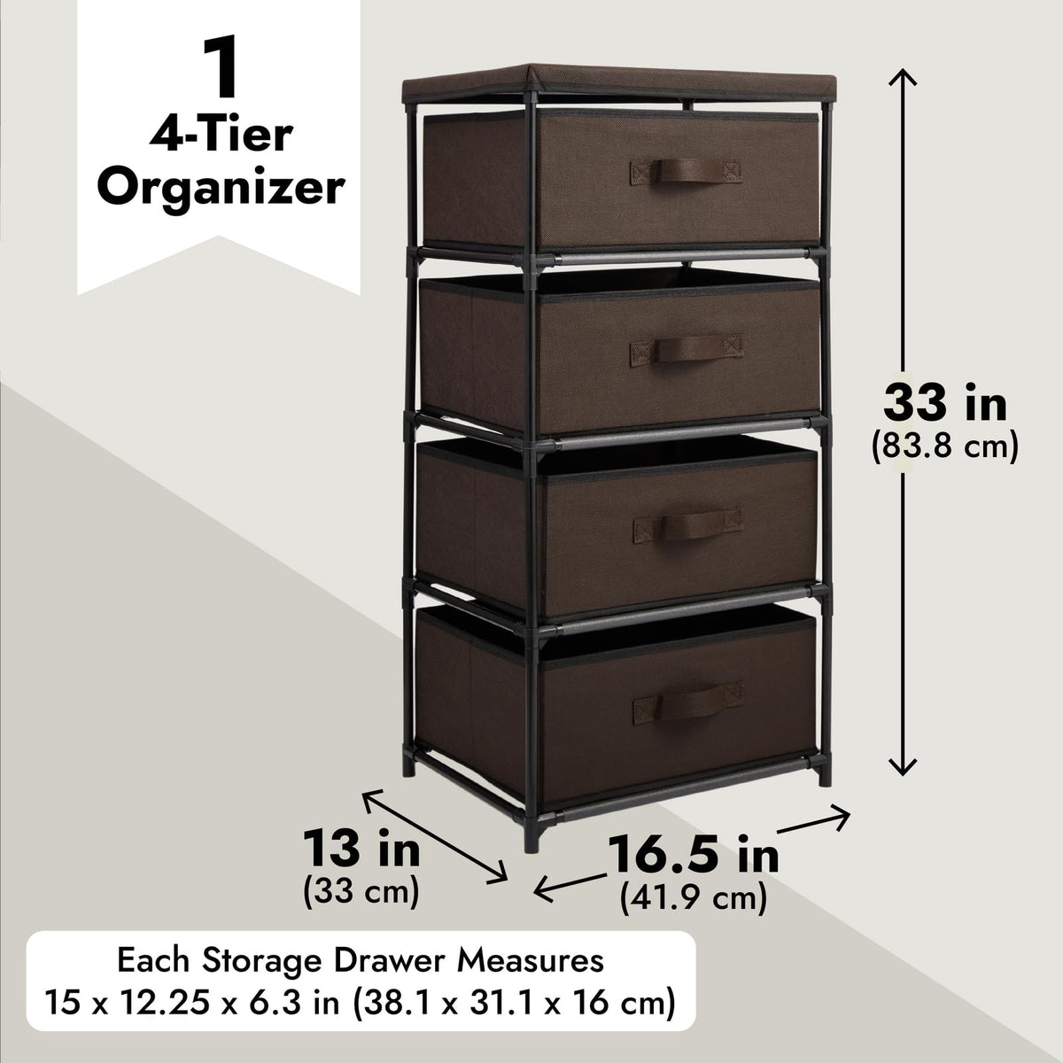 4 Tier Fabric Drawer Organizer P177718