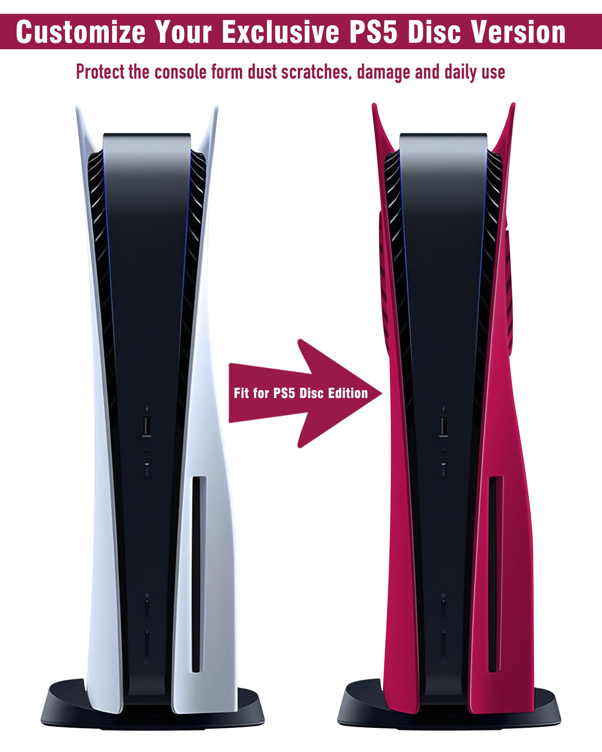 Cosmic Red Vented Faceplate for PS5 Disc Edition R966