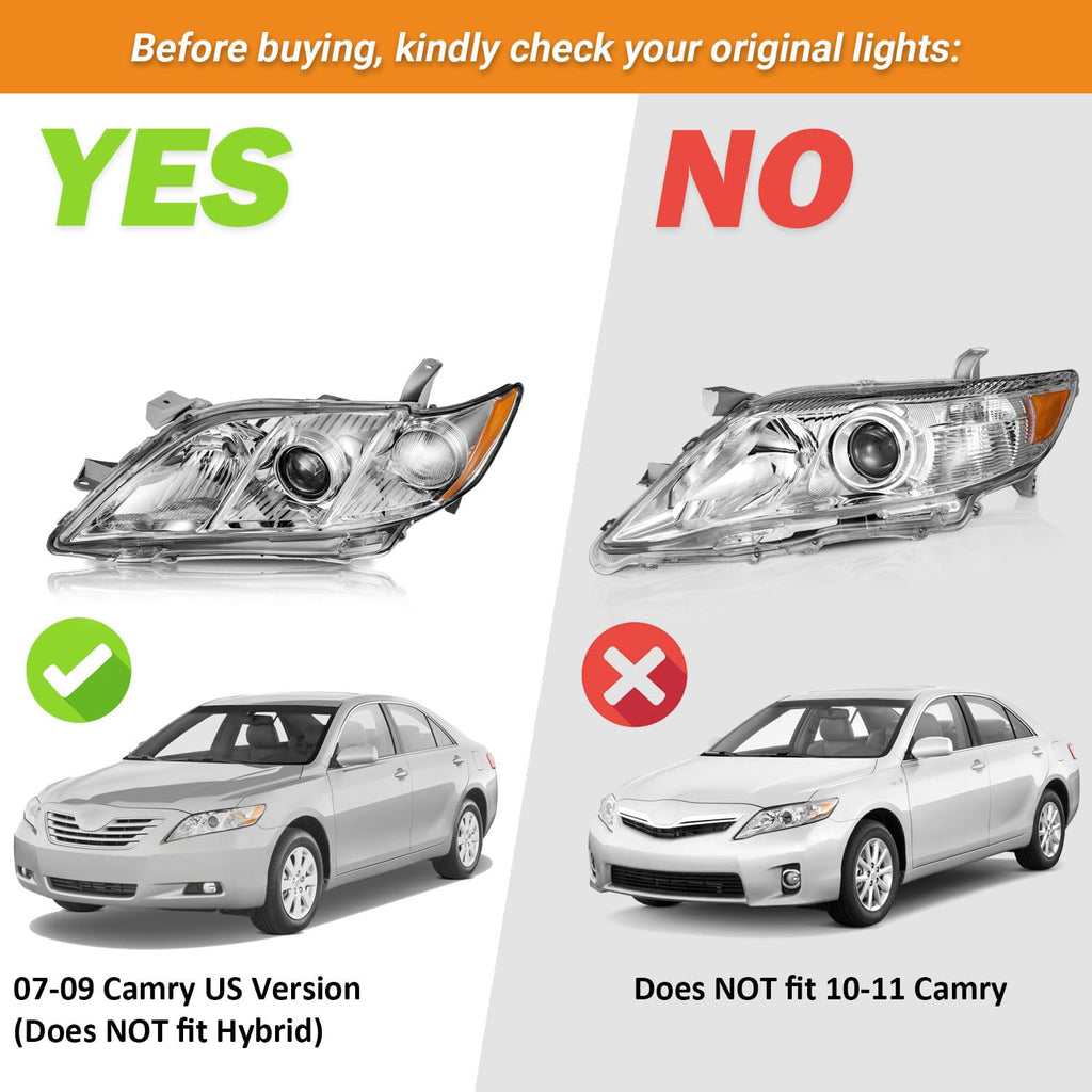 Anti-Fogging Headlights Assembly for Toyota Camry M155