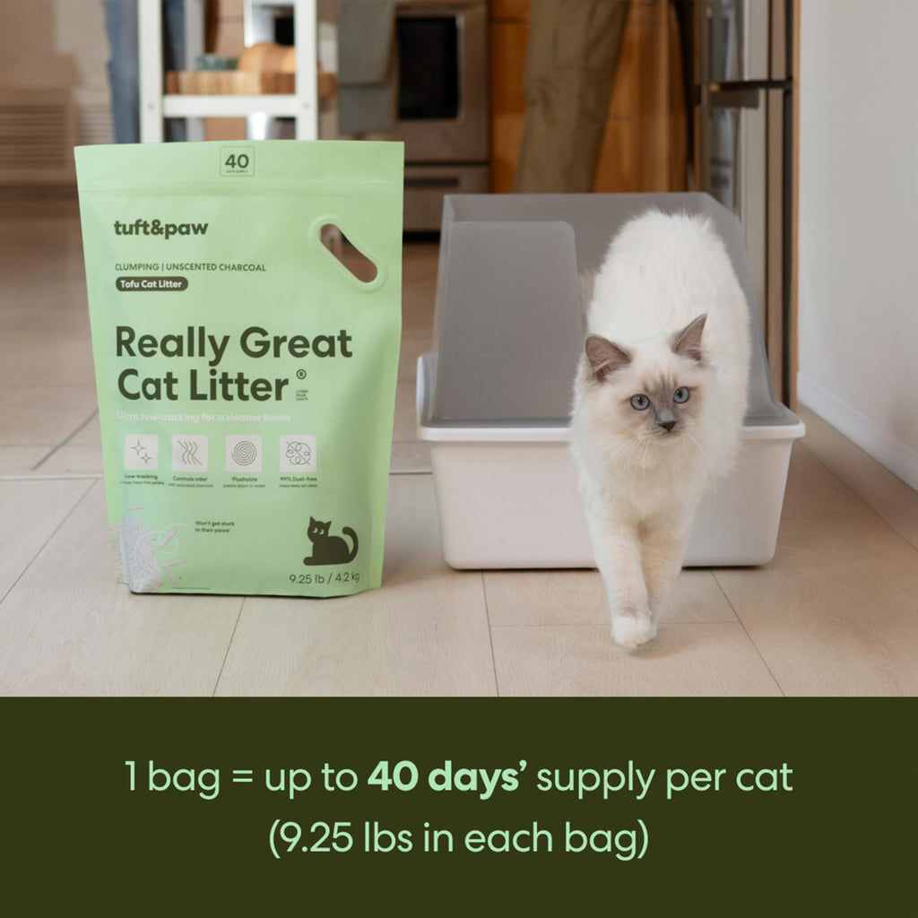 Tofu Cat Litter Clumping Flushable Unscented 9.25lbs 2Bags N7768