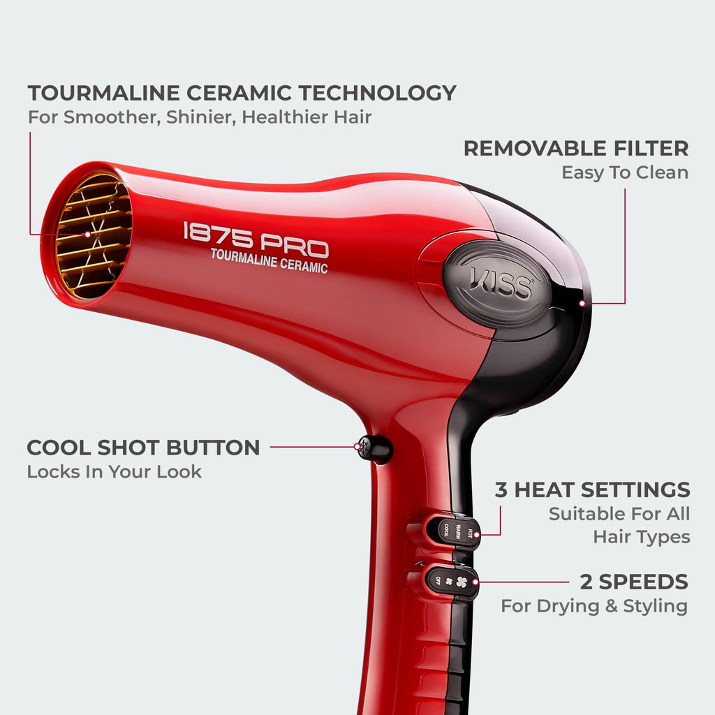 1875 Watt Tourmaline Ceramic Hair Dryer Q104