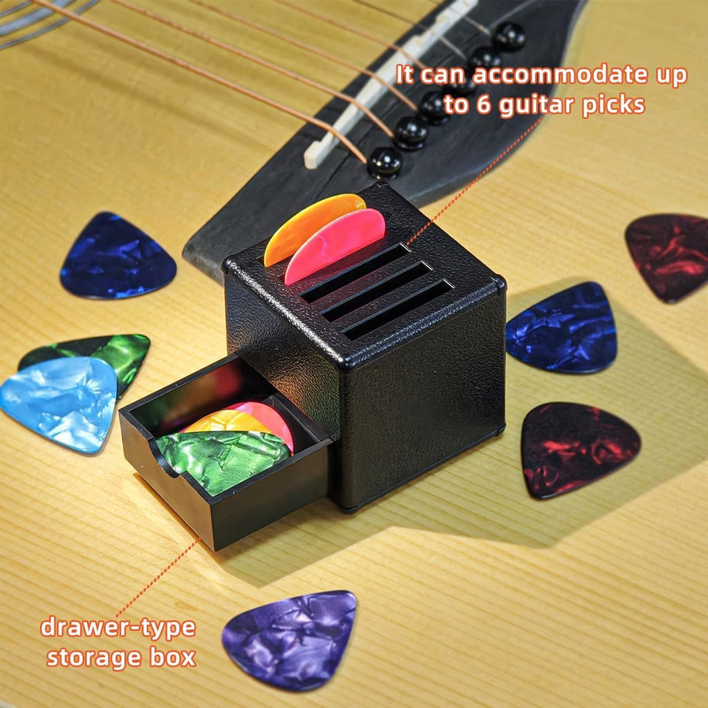 Guitar Picks Holder Box with 5 Guitar Picks F8467