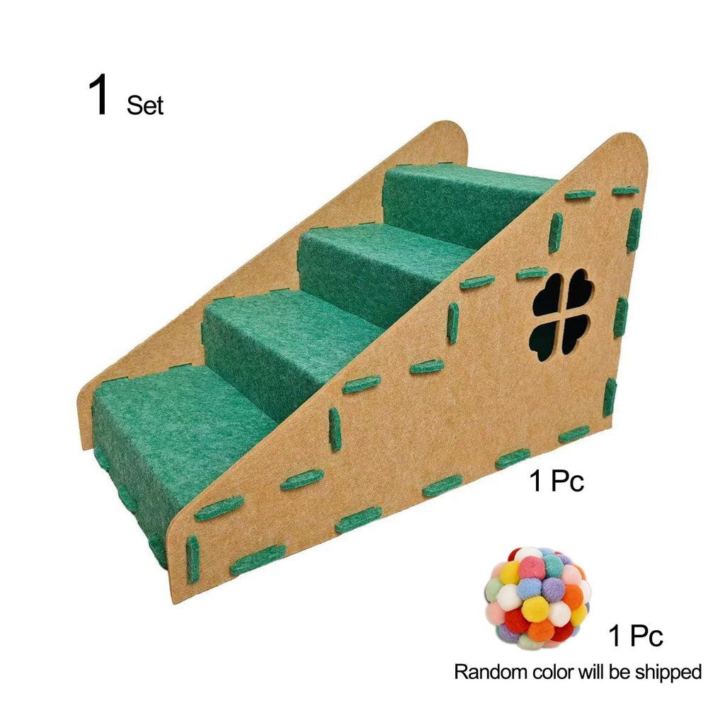Felt 4-Step Foldable Pet Stairs W33145