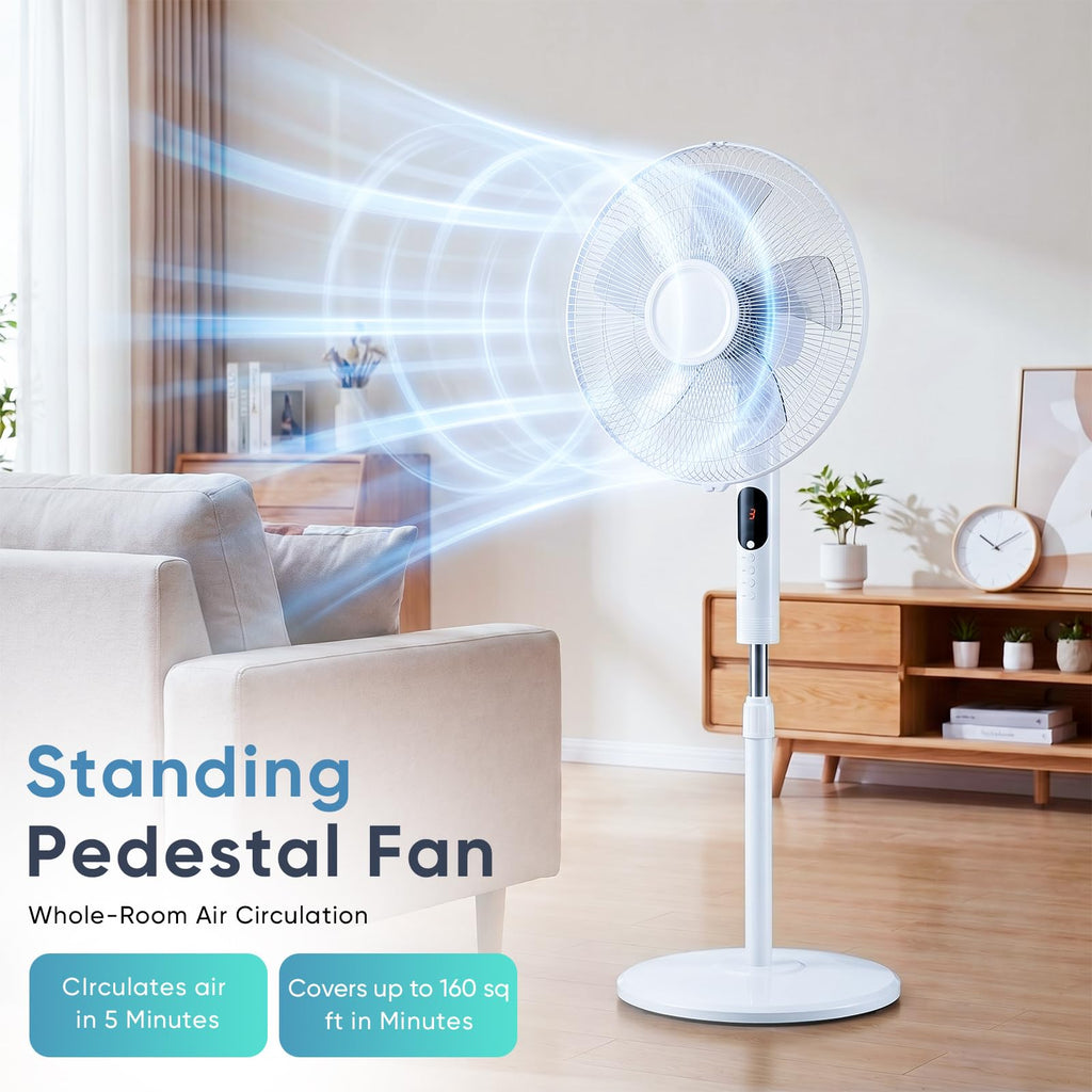 17" Oscillating Pedestal Fan with Remote X261