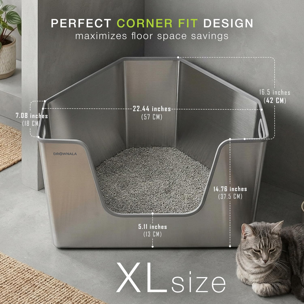 Stainless Steel Cat Litter Box E57783
