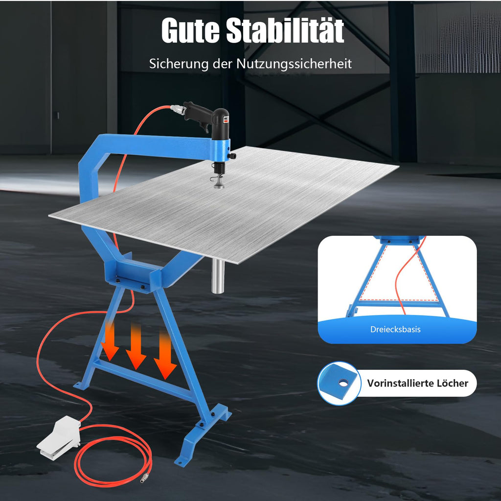 Pneumatic Planishing Hammer with 3 Anvils and Foot Pedal X896513