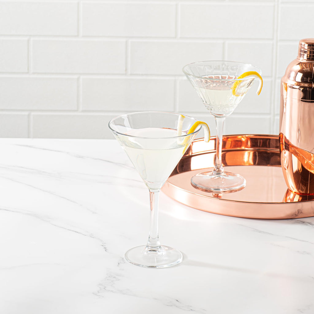 9 Ounce Stemmed Tempered Martini Glasses, Set Of 6 S481