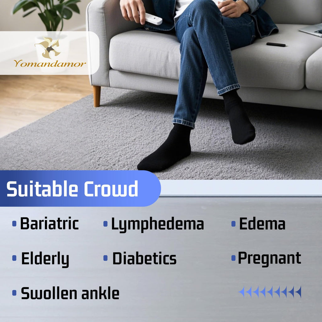 Men's Diabetic Ankle Socks with Seamless Toe, 6 Pairs L Size N7885