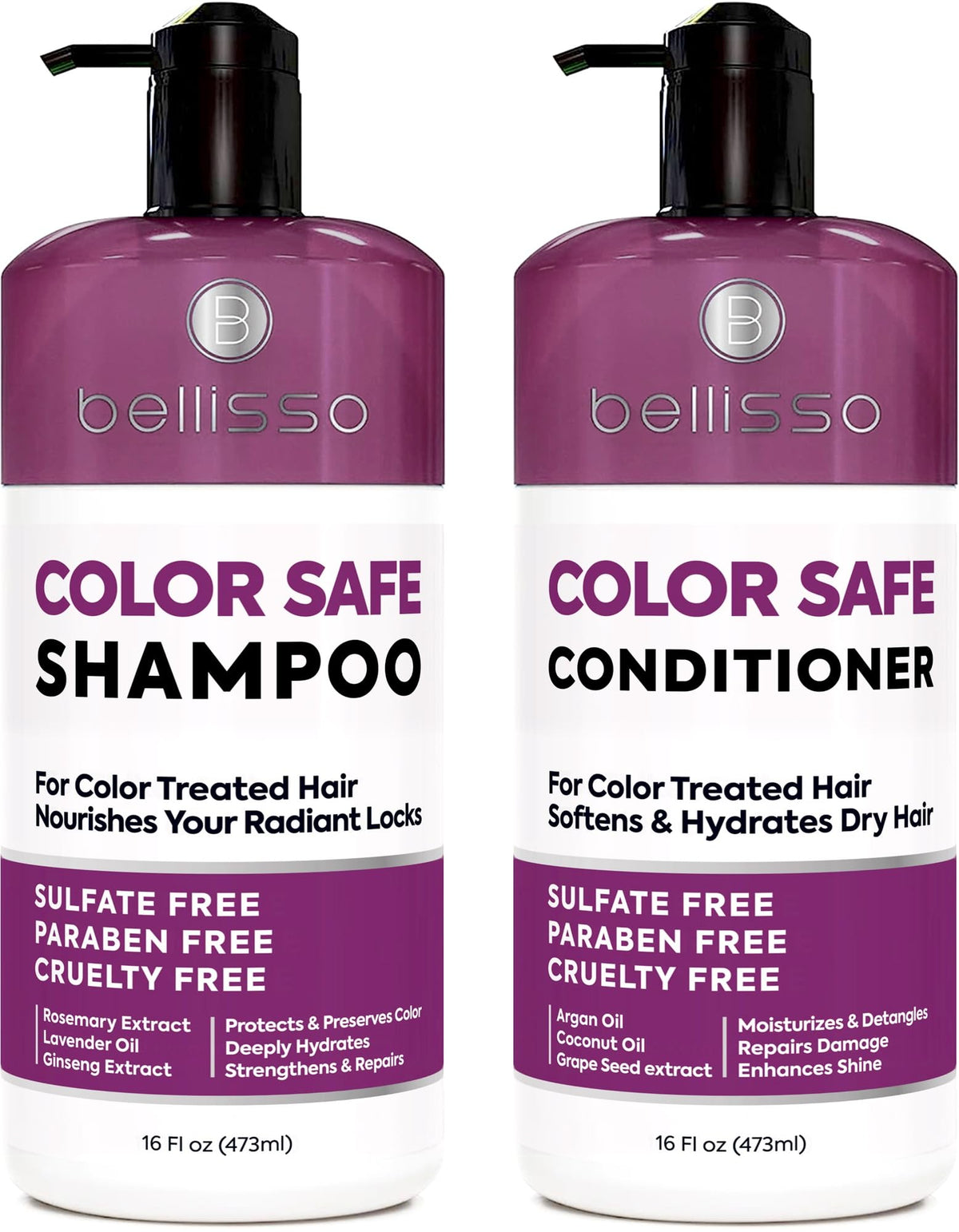 Color Safe Shampoo and Conditioner Set Sulfate Paraben Free F25367
