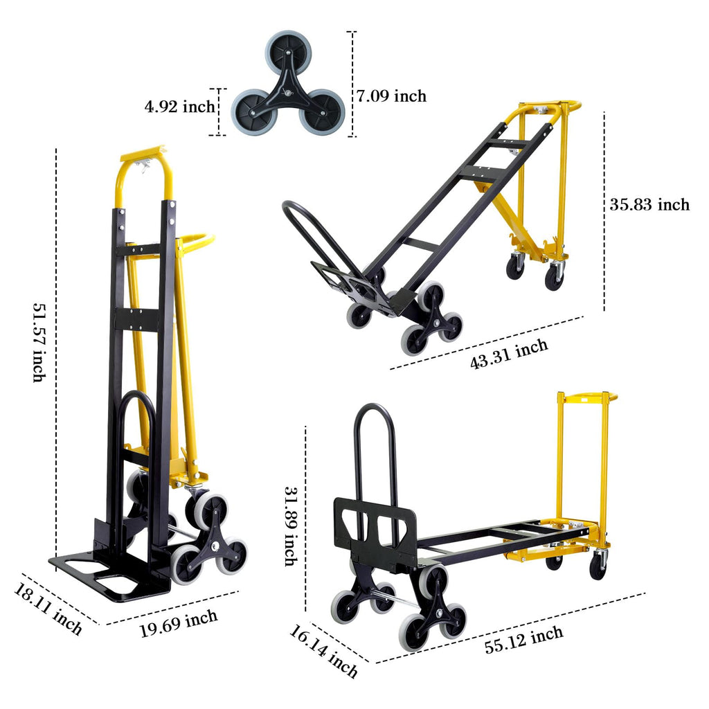 4 in 1 Convertible Hand Truck Dolly Cart with Wheels T570