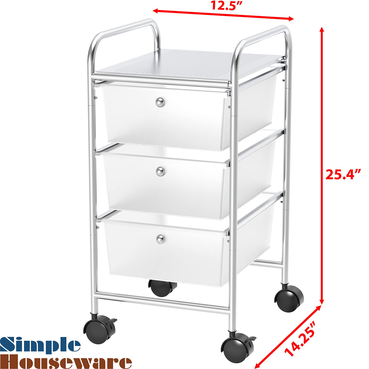 3 Drawers Rolling Utility Cart D88907
