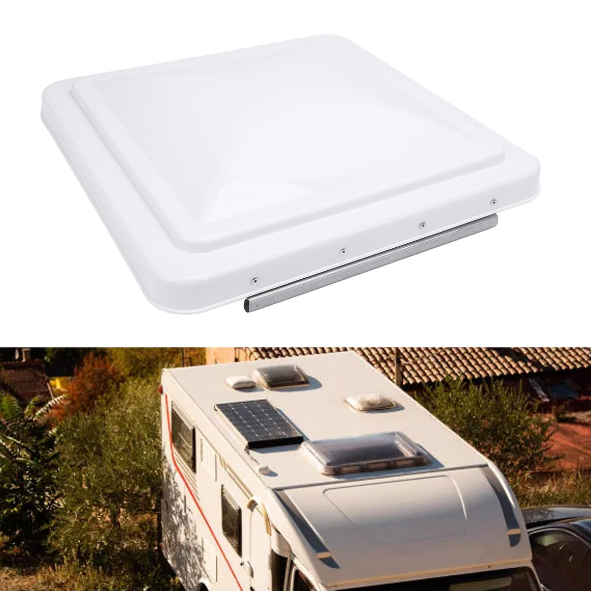 White 14in RV Roof Vent Cover O273