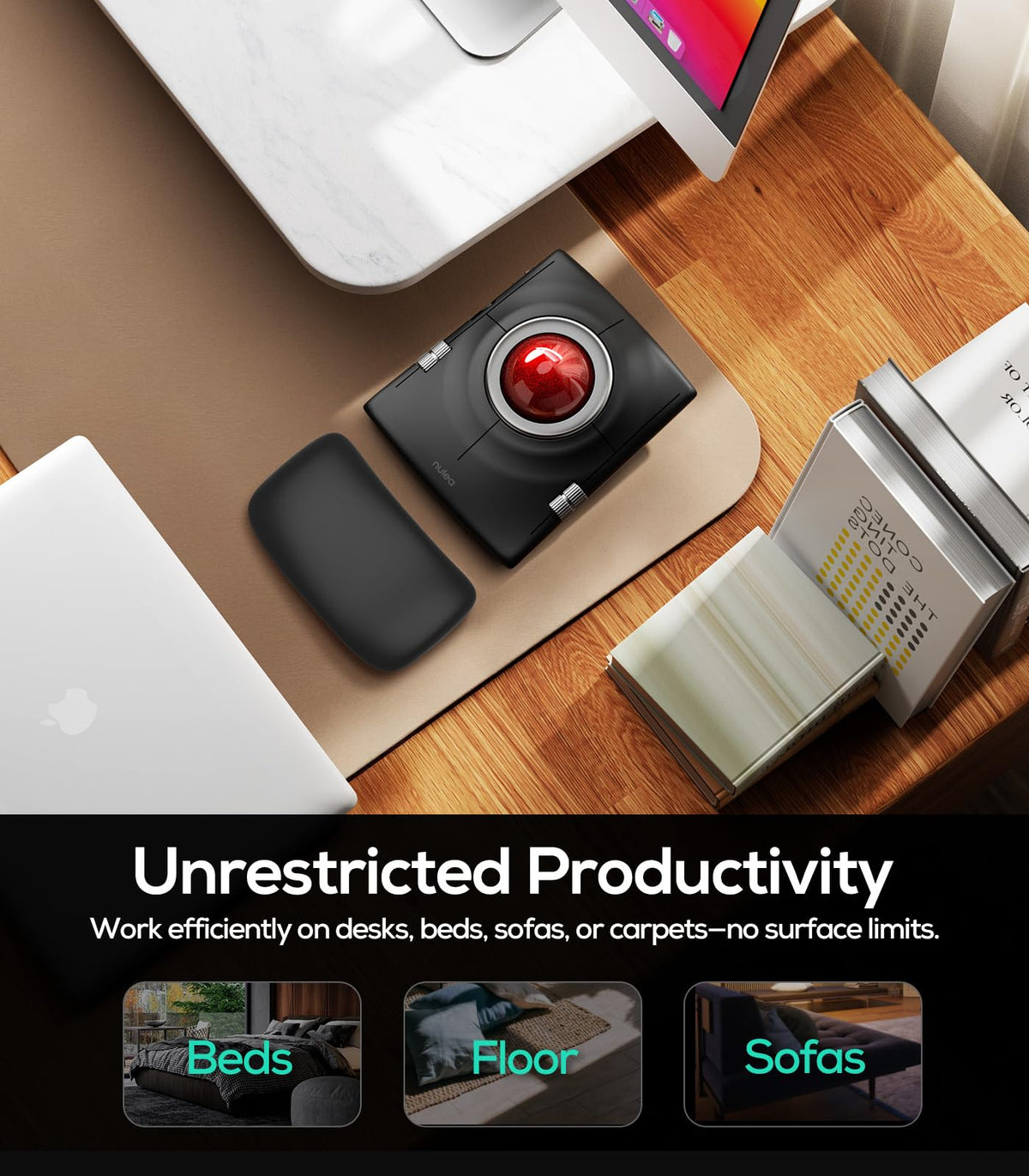 Wireless Ergonomic Trackball Mouse B82502