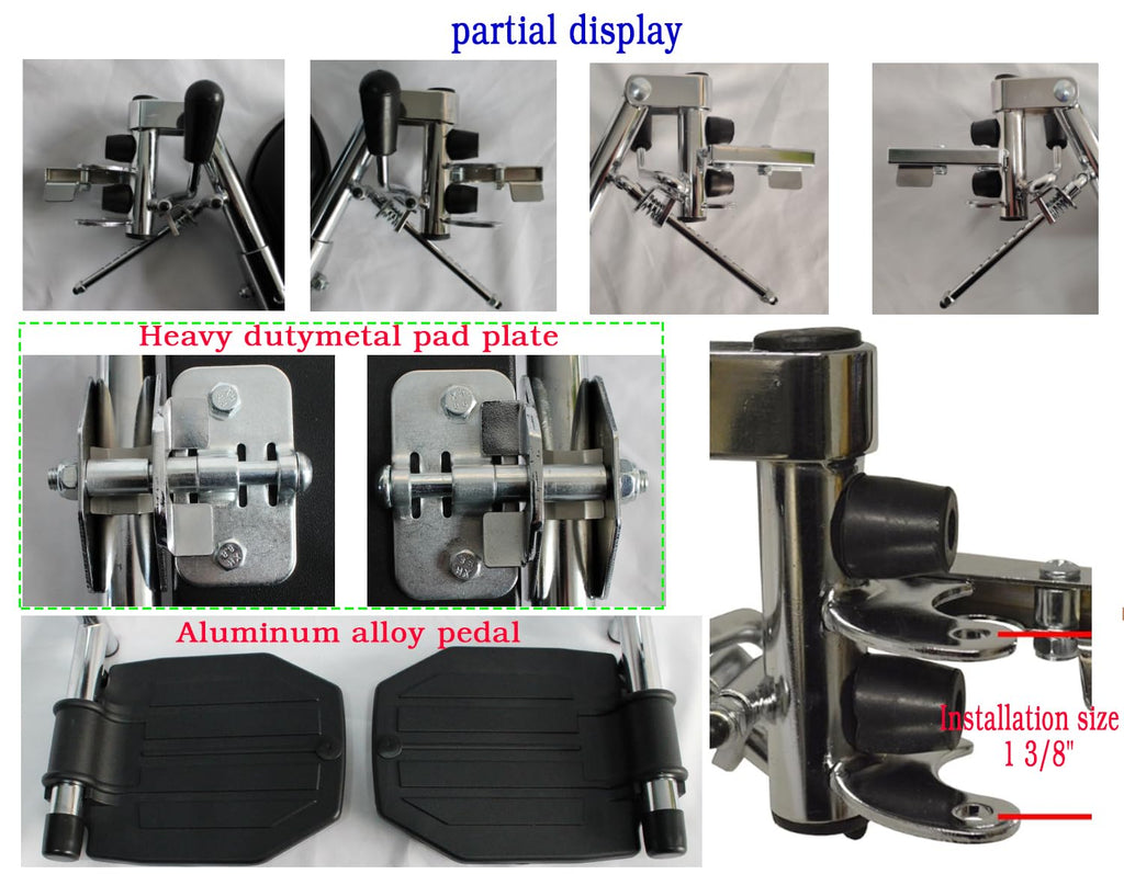 Heavy Duty Wheelchair with Elevating Legs and Aluminum Footplates I8657