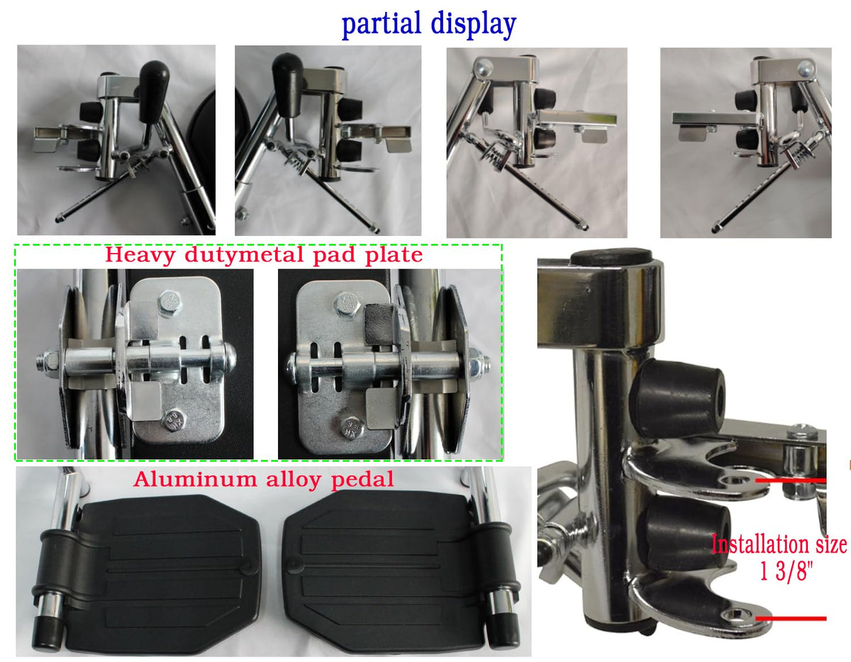 Heavy Duty Wheelchair with Elevating Legs and Aluminum Footplates I8657