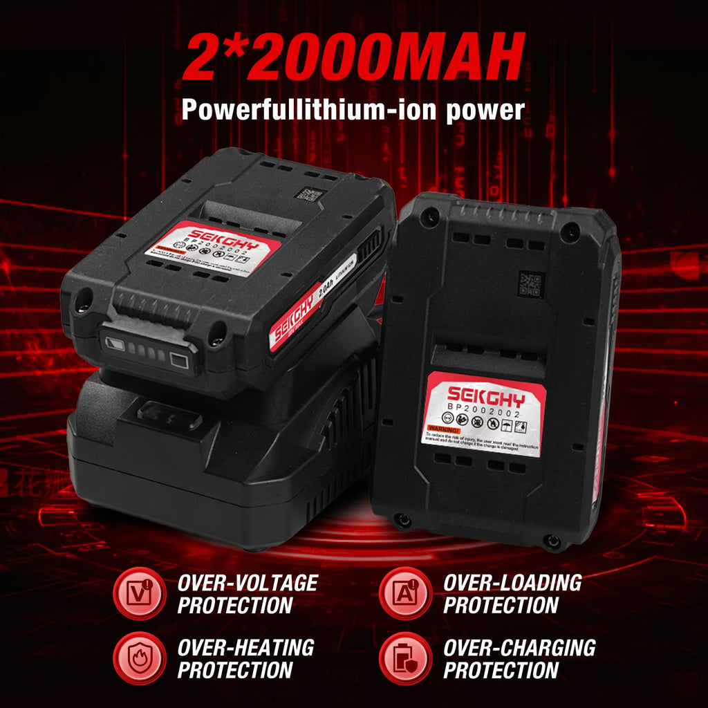 20V Cordless Drill Driver Kit with 2 Batteries U3918