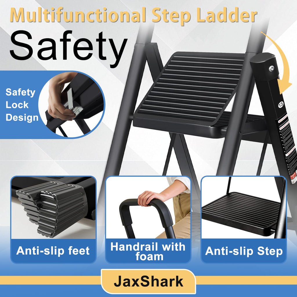 Folding Step Stool with Handrail G6789