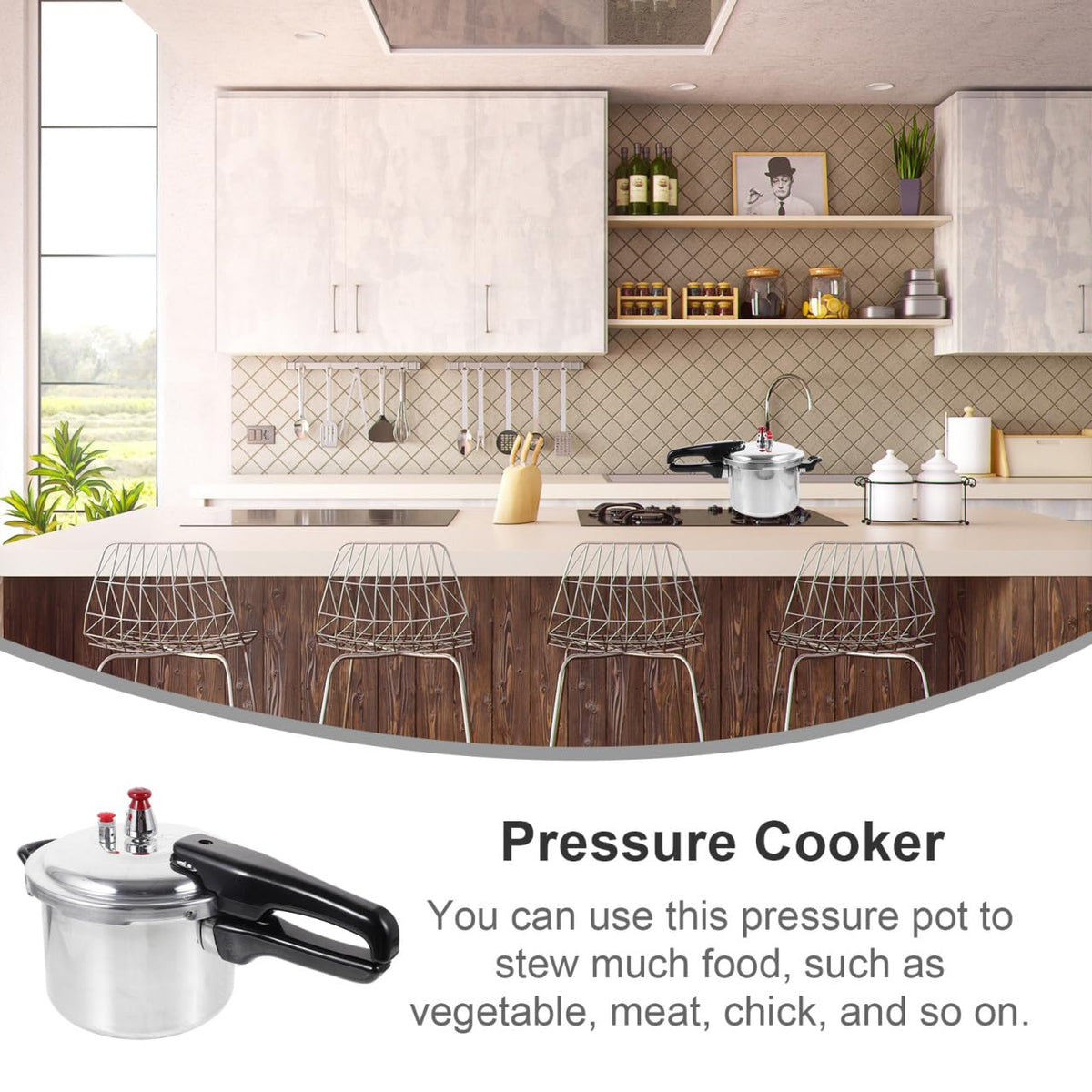 Pressure Cooker with Handle Aluminum Alloy C100268