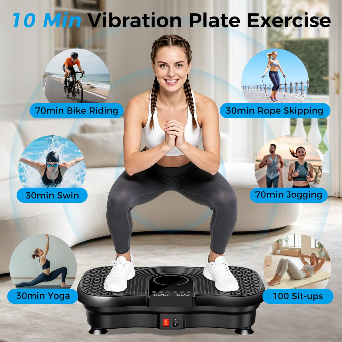 Vibration Plate Exercise Machine 400 Lbs T5206