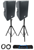 12" Powered DJ PA Speaker Pair with Stands U12542