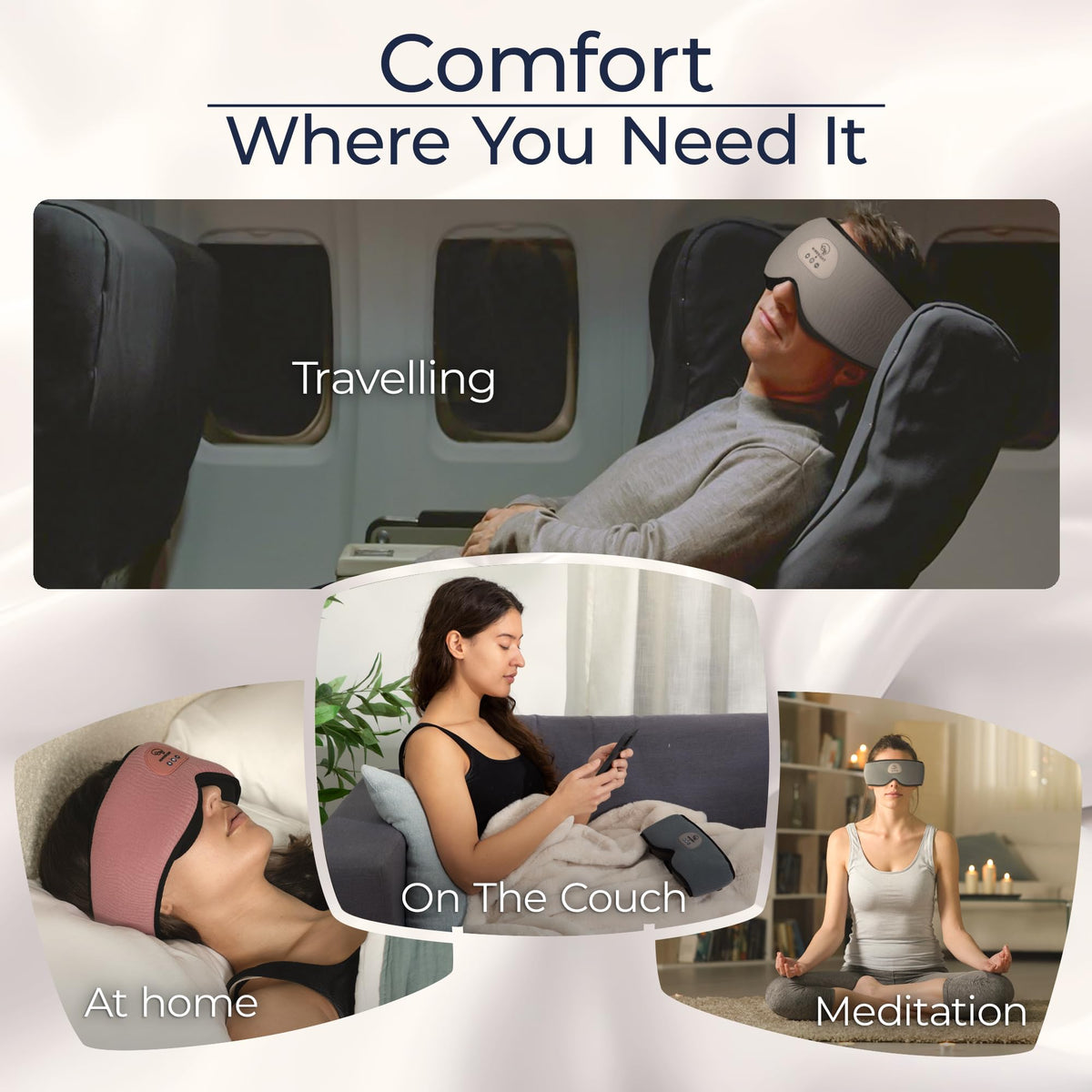 Blackout Sleep Mask with Bluetooth Headphones O393