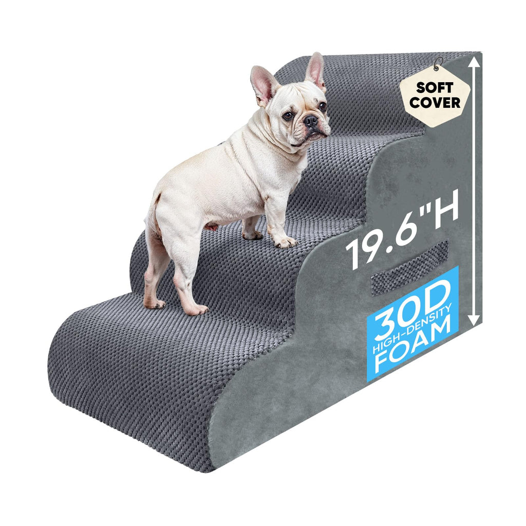 4-Step Grey Pet Stairs X45816