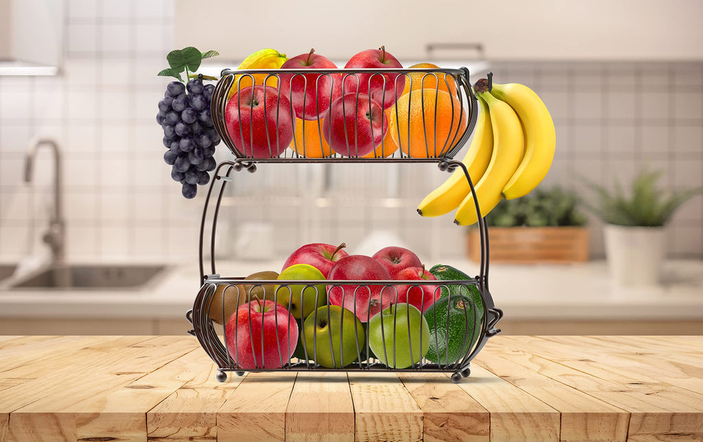 2-Tier Countertop Fruit Basket Holder W74180