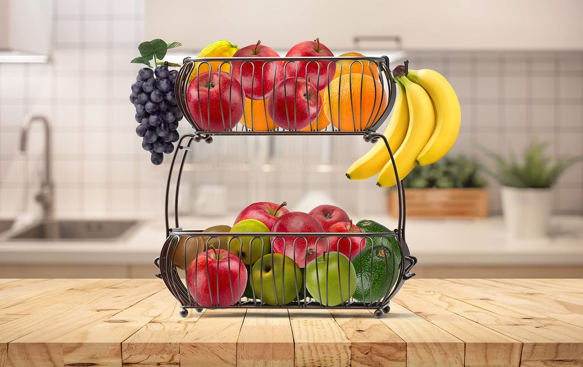 2-Tier Countertop Fruit Basket Holder W74180