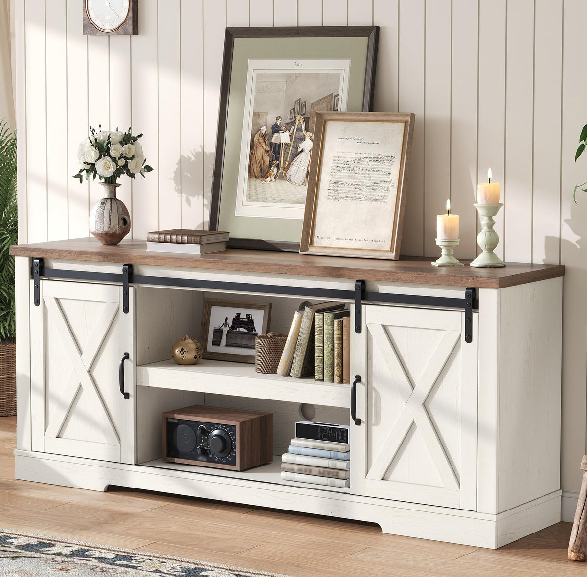 White TV Stand F4252